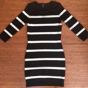 Mango Striped knit dress
